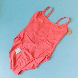 NEW J Crew Vintage Deadstock Coral Pink Drop Back One Piece Swimsuit Size 16